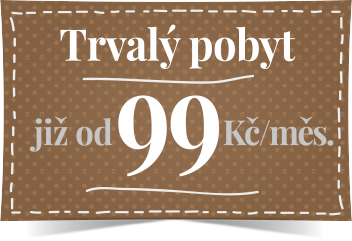 Trvalý pobyt od 99 kč měsíčně